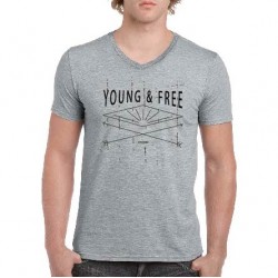 Tricou crestin Young And Free - cod CMKYoung